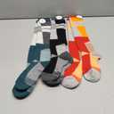 ANTSANG 3 Pairs Kids Merino Wool Ski Socks Boys Girls Thermal Thick Warm Winter Cozy Socks for Skiing Snowboarding (8-12 Years, Trapezoid)