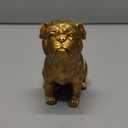 Golden Dog Statue, Animal Figurine Home Decor, Dog Sculpture for Home Office Desktop Bookshelf