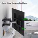 Full Motion TV Wall Mount for Most 37"-84" Flat Screen TV, Swivel or Tilt TV Wall Bracket with Dual Articulating Arms, for 12"-16" Wood Studs, Max VESA 600x400mm, Load 120 lbs