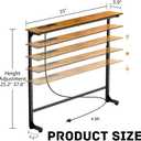 Adjustable Height Narrow Sofa Table with Built-in Power Outlets, 35" Long Console Table Behind Couch Table with Charging Station Skinny Entryway Table for Living Room & Hallway (Rustic Brown), 35IN