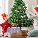 Jetec 48pcs/16 Packs Christmas Santa's Key Ornament No Chimney House Set 16 Metal Vintage Christmas Key Ornaments 16 Santa Claus Cards 16 Gift Bags for Xmas Tree Decor Gift Favors