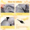 Dog Cone Collar with Enhanced Anti-Licking, Inflatable Dog Cone After Surgery, Adjustable Size with Soft Padding for Small Medium Large Dogs - M+ (Gray)