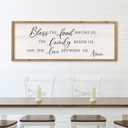 comurdyo Bless the Food Before Us Wall Decor Sign 40" X 15" Wood