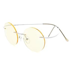 Eyekepper Titanium Rimless Orange Tinted Lenses Computer Reading Glasses Readers Men Women