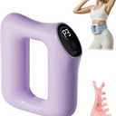 Electric Full-Body Vibration Massager, Hands-Free Cordless Design with Adjustable Strap, 8 Vibration Modes for Belly, Back, Legs & Waist, Includes Sash & Scraper (Light Purple)