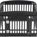 NEWBULIG Dog Playpen 4-Panel, 24IN Puppy Playpen, Stable Dog Play Pen Indoors/Outdoor with Secure Locking Door, Plastic Pet Fence for Small & Medium Dogs