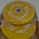 BalanceFrom Color Coded Olympic Bumper Plate Weight Plate, 25LB Pair