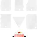 6 Pieces Pottery Tools Ceramic Foot Shaper Tools Plastic Serrated Scraper Pottery Clay Silicone Scraper, Cake Smoother Scraper Dough Scraper Tools Set for Carving Clay Molds Clay Ceramics (White)