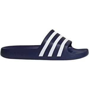 adidas Unisex Adult Adilette Aqua Slide Sandal (10 Women/9 Men, Dark Blue/White/Dark Blue)