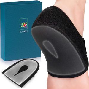 Heel Protectors, Cups for Plantar Fasciitis, 2PCS Cushion Achilles Tendonitis Bone Spur Aching Feet Relieve Pain(Size: Women 6-11 + Men 6-10) (Black)