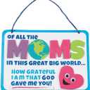 Fun Express Religious Mothers Day Sign God Gave Me You Foam Craft Kit- Makes 12 - Great for School, Church and Home