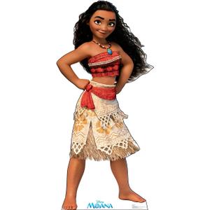 Cardboard People Moana Cardboard Cutout - Disney
Made in USA, 62 x 29 inches, Single-sided print, Easel back included