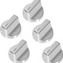 5PCS W11366438 Stove Knobs Replacement for Whirlpool Cooktop Knobs WCG55US0HS00, WCG55US0HS05, WCG55US6HS00, WCG55US6HS05, WCG77US0HS00,Gas Range Burner Control Knobs Replace W11084623 W11084624