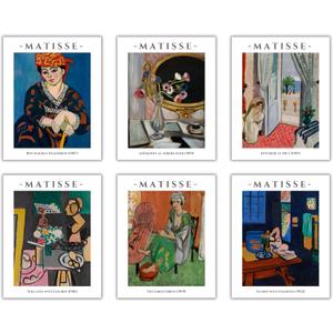 CNTG Design Modern Art Poster Set of 6 – Unframed 8x10 Inch Wall Prints – Colorful Aesthetic Decor for Living Room, Bedroom or Office