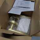 Lethato 6 Packs Gold Interior Door Handle, Brushed Gold Door Handles Interior, Heavy Duty Interior Bedroom Lever Door Handle for Bathroom