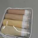 GLAMFIELDS TSA Approved Travel Bottles for Toiletries, 3oz Size Leak Proof Silicone Containers for Shampoo, Conditioner,Easy to Squeeze and Portable, Essentials for Traveling (4 Pack) Apricot