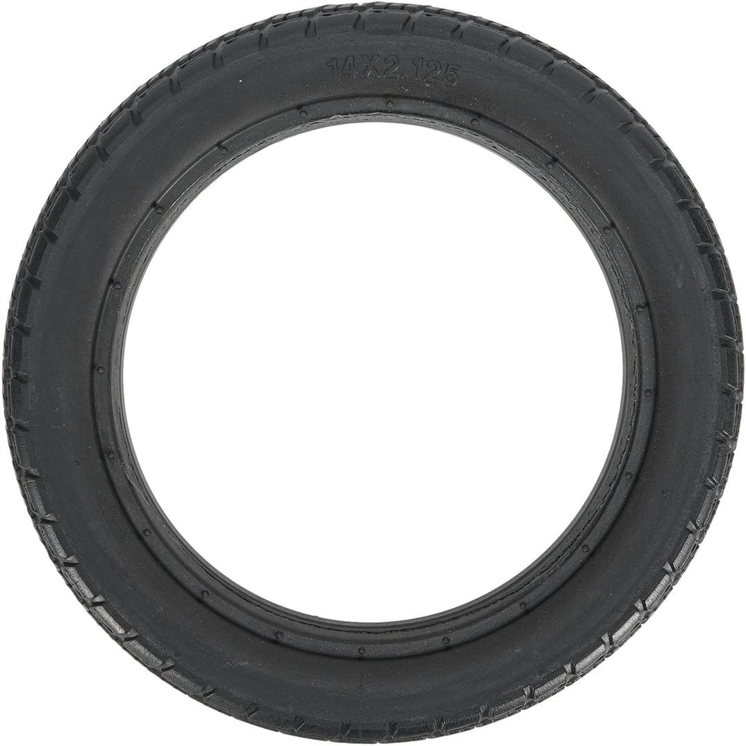 14 Inch Solid Tire, Electric Scooter Bicycle Tyre 14x2.125(57-254) Solid Tire Rubber Non-slip Puncture-Proof Wheel Tube Cycling