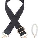 LROEZR Purse Strap Replacement Belt Shoulder Adjustable Wide Guitar Straps for Crossbody Bag Handbag 1.5 inch Black