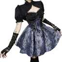 Formal Bolero Crop Shrug Top Goth Y2k Victorian Clothes Women (Large)