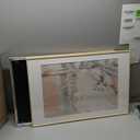 Framed Neutral Abstract Landscape Wall Art for Bedroom, Set of 2 Tree Canvas Large Artwork for Living Room Walls, Modern Nature Scenic Paintings Prints for Office Hallway Home Wall Decor, 20x30 Inch (Neutral Blush Blue)