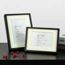 OUZUGIE 8X10 Picture Frame,Display Poster 5X7 With Mat or 8X10 Without Mat,Black Aluminum Poster Frames with Premium Acrylic,Photo Frames with Strong Corner Design for Gallery Wall and Tabletop