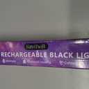 Rechargeable Black Light Bar 2 Packs, Battery Powered Black Lights for Glow Party, Cordless UV Strip Lights with On/Off/Dimma/Flash Switch, for Classroom, Neon,Uranium glass,Paint, Poster,Stage