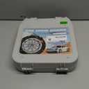 Snow-Chains Auto Fixing 1 Min Quick Fit Easy Installation Tire-Chains, Portable Reusable Universal Emergency Tire Traction Chain for Passenger Car, Pickup Trucks and SUV - Set of 2 (HN-140)