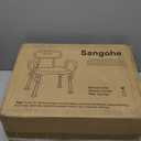 Sangohe Shower Chair, Heavy Duty Shower Seat with Back, Arms, Adjustable Height, Ideal for Bathtub, Handicap, Elderly, 796C