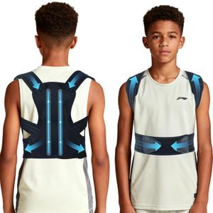Posture Corrector for Kids Adjustable Back Straightener with Shoulder Pads Upper Back Posture Brace for Teenagers to Provide Spinal Support Improve Posture and Prevent Slouching(Medium, Waist Zize 23.6-31.5in)