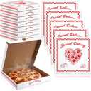12 Pack Special Delivery Baby Shower Pizza Boxes 12'' x 12'' White Red Empty Bulk Pizza Boxes Corrugated Disposable Takeout Food Container for Italian Pizzas Baby Shower Party Decoration