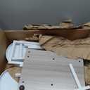 LASZOLA White 5 Tier Plant Stand Indoor Heavy Duty Rack for Modern House Planter, Metal and Wooden Vertical Organizer Decor Narrow Bathroom Floor, Sturdy Multi Level Flower Holder Raised, Cat Proof