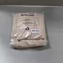 Anmao Taupe Semi Sheer Light Filtering Curtains 54 Inches Long 2 Panels, Leaf Pattern Drapes for Living Room Bedroom, Rod Pocket Sheer Window Treatments with Floral Design, 52x54 Inch