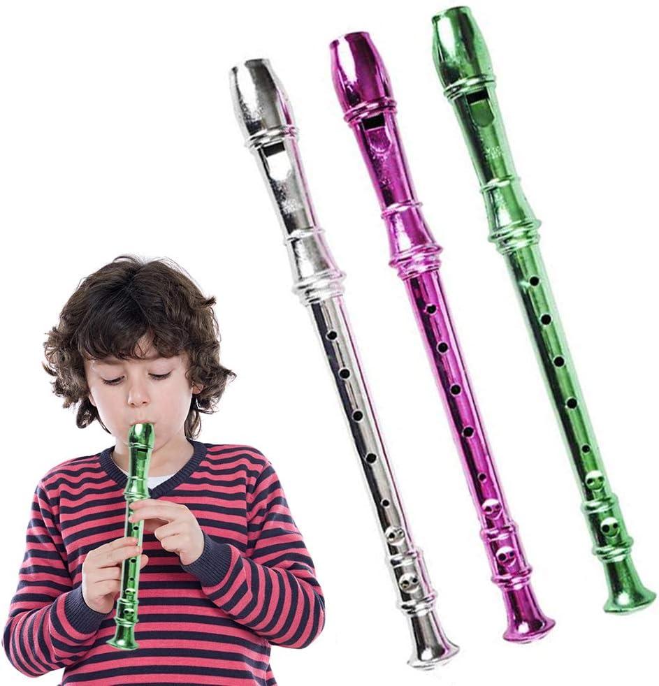 ArtCreativity 13 Inch Metallic Flutes - Set of 3 - Plastic Musical Instrument for Kids - Metallic Colors - Durable Music Toys for Toddlers, Boys, Girls - Fun Gift and Birthday Party Favor for Children