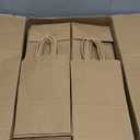 Toovip 90 Pack Plain Brown Kraft Paper Bags with Handles Bulk, Multiple 3 Assorted Sizes Gift Bags for Favors Grocery Retail Party Birthday Shopping Business Goody Craft Merchandise Take Out Sacks