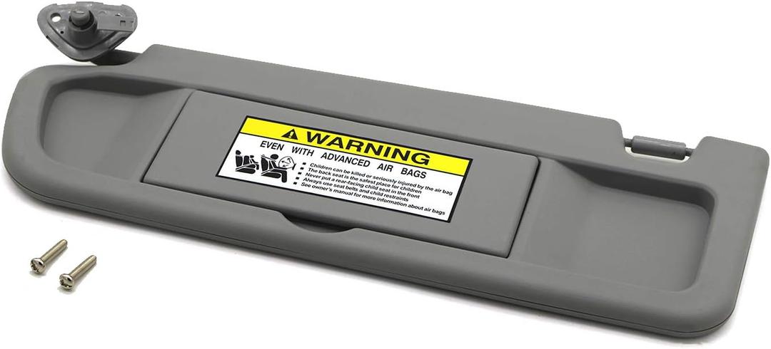 Ezzy Auto Gray Left Driver Side Sun Visor for Honda Civic 2006 2007 2008 2009 2010 2011 EX LX Sedan SI Coupe 83280-SNA-A01ZA