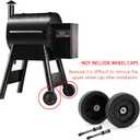 7 Inch Grill Wheels Replacement Parts for Traeger Grill Wheel KIT0138 Pro 34 Bronson 20 Pro 22 Pro 575 Pro 780 Pro 20 Eastwood 22 34 Renegade Pro HDW332 Plastic Black BBQ Wheels Accessories 2PCS