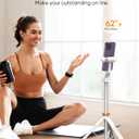 EUCOS 62" Tripod for iPhone, Sturdy Selfie Stick Tripod with Remote & Lightweight Phone Stand, Solidest Portable Cell Phone Tripod, Compatible iPhone Pro Max/Android [White]