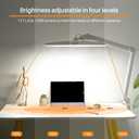 bemelux 20-Inch LED Desk Lamp with Clamp, 24W 2200LM, Protected Arm, White