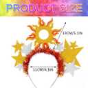 GORTIN Light up Star Headband Christmas Headpiece Sun Glowing Costume Headpiece Hair Accessories for Women