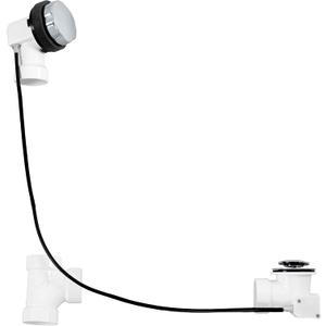 Westbrass Sch. 40 PVC 35 in. Cable Drive Bath Waste, Polished Chrome, D50P35-26