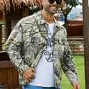 Yuanbang Camo Jackets for Men Trucker Unlined Camouflage Coats Hunting Clothes (Small)