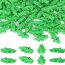 Geelin 100 Pcs Mini Alligator Figurines Bulk Mini Resin Crocodiles Figurines Small Alligator Figure Resin Tiny Animals for Dollhouse Landscape Aquarium Garden Desktop