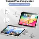 INFILAND for iPad mini 7 Case (A17 Pro), iPad mini 7th / 6th Generation Case 2024/2021 8.3 Inch, Glitter Cute Protective Cover with Clear Sparkle Back, Pencil Holder for Kids Girls, Silver (Sliver)