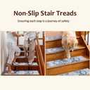OJIA Non-Slip Stair Treads for Wooden Steps 30"x8" Indoor Stair Runner 15PCS Rubber Backed Soft Carpet Stair Treads Mat Staircase Step Treads Covers for Kids and Dogs