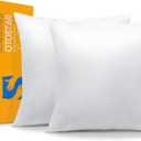 OTOSTAR Pack of 2 Throw Pillow Inserts, 24 x 24 Square Cushion Inner Soft Fluffy Plump Stuffer Cushion Pads White Decorative Pillow Inserts