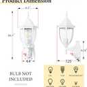 Porch Lights Outdoor Motion Sensor Wall Sconce Anti-Rust Aluminum, Exterior Outdoor Wall Lights Dusk to Dawn Porch Light Fixture Wall Mount for House Outside Patio 2Pack White