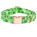 2 x Bobo Rainbow Saint Patrick's Day Dog Collars, Lucky Clover Pet Collar Dog Collar Durable Metal Collar Dog Cute Dog Collars Adjustable Dog Collar for Small Dogs