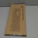Wireless Keyboard and Mouse Combo, EDJO Silent Full Size Cordless USB Keyboard Mouse, 2.4GHz Lag-Free, Long Battery Life, for Computer, Laptop, PC, Chromebook, Windows (Black, 1 Pack)