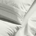Mellanni Full Sheet Set - 6-Piece Iconic Collection Bedding, (Including 4 Pillowcases), 21-Inch Extra Deep Pocket, Easy Care, Ultra Soft, Cooling Sheets, Brushed Microfiber - Ivory