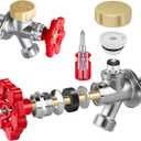 Outdoor Faucet Repair Kit, ASSE 1019-A Vacuum Breaker Outside Faucet Repair Kit, Vacuum Breaker and Handle Replacement Kit for Anti-Siphon Frost-Free Sillcock Valves, Wall Hydrant Complete Service Kit